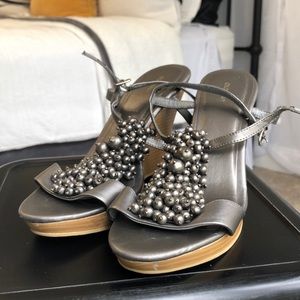 Old Navy Silver Wedges
